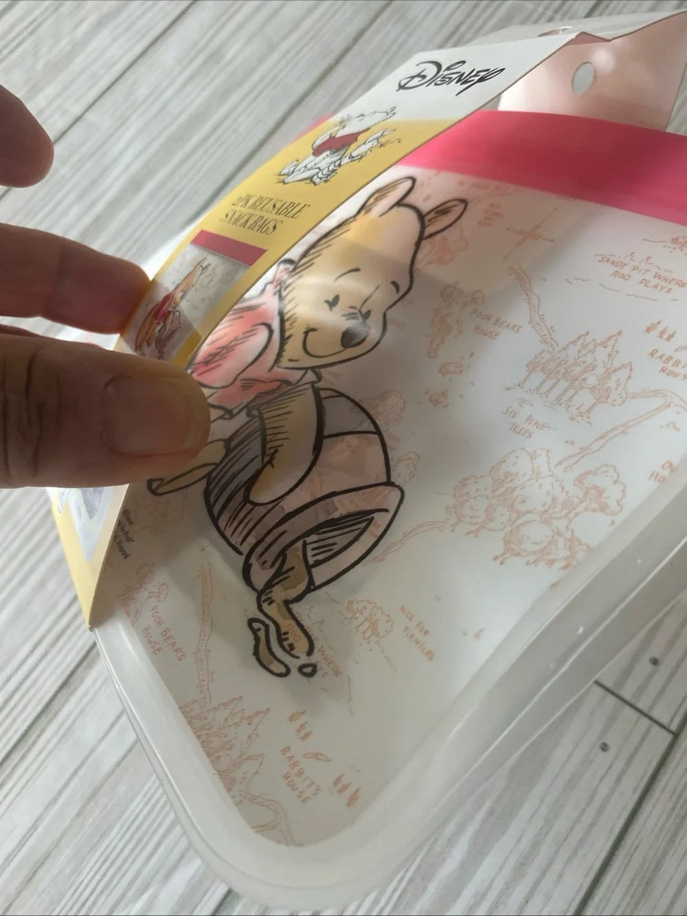 WINNIE THE POOH 2 Pack Reuseable Snack Bags/Pouches